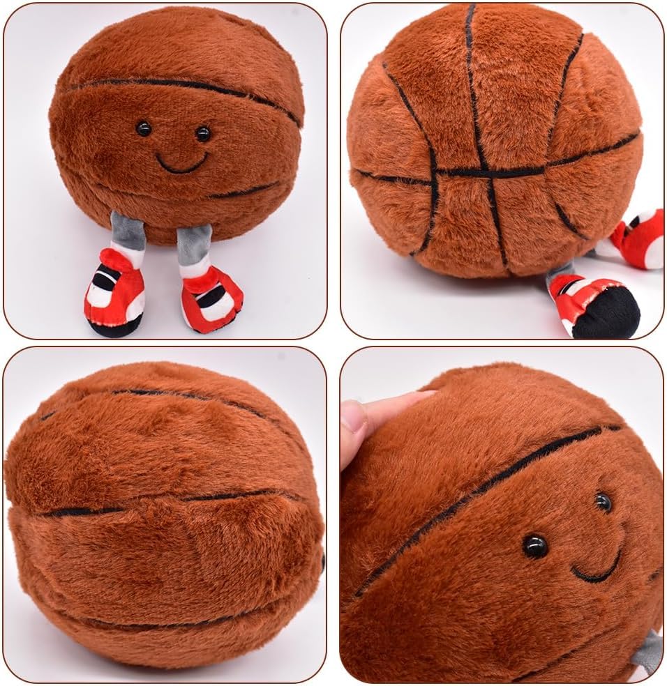 flejfcnk 9.8 "/25cm Basketball Plush Pillow - Image 3