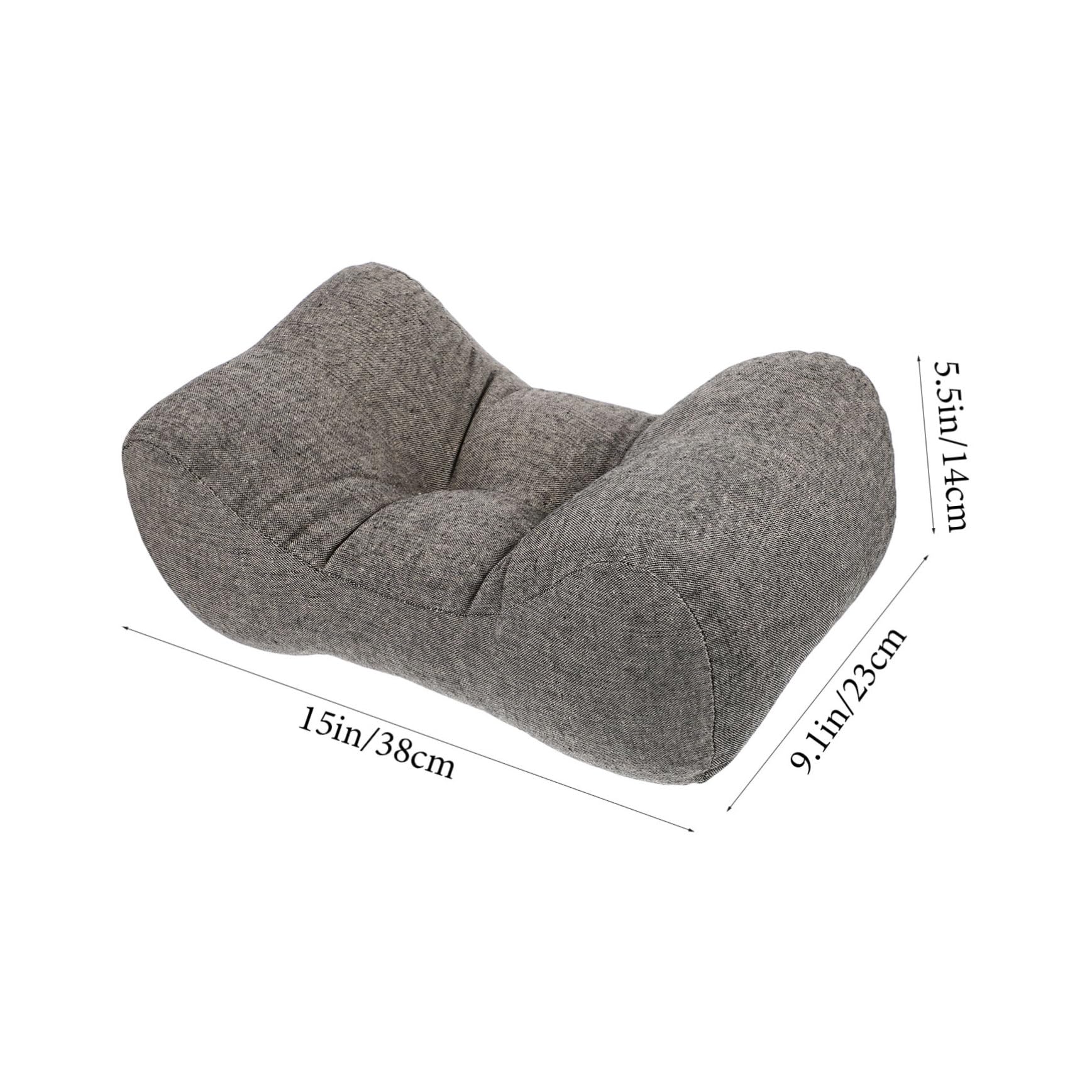 Almohada Lumbar y Funda de Lino Cojín Cómodo Relleno de Algodón PP para Aliviar Dolor y Fatiga, Soporte Adecuado para Coche y Oficina para Descanso y Postura