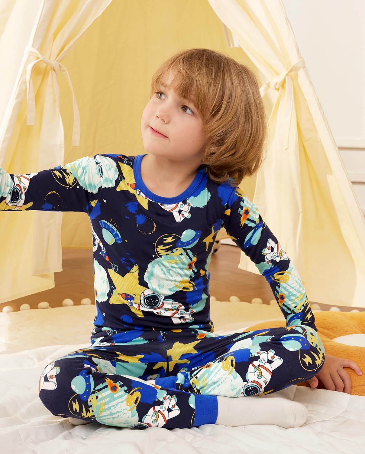 Bamboo Viscose Toddler Pajamas Boys Girls Baby 12M-8Y Pjs Sets Kids 2pcs Snug fit Long-Sleeve Sleepwear - Image 6