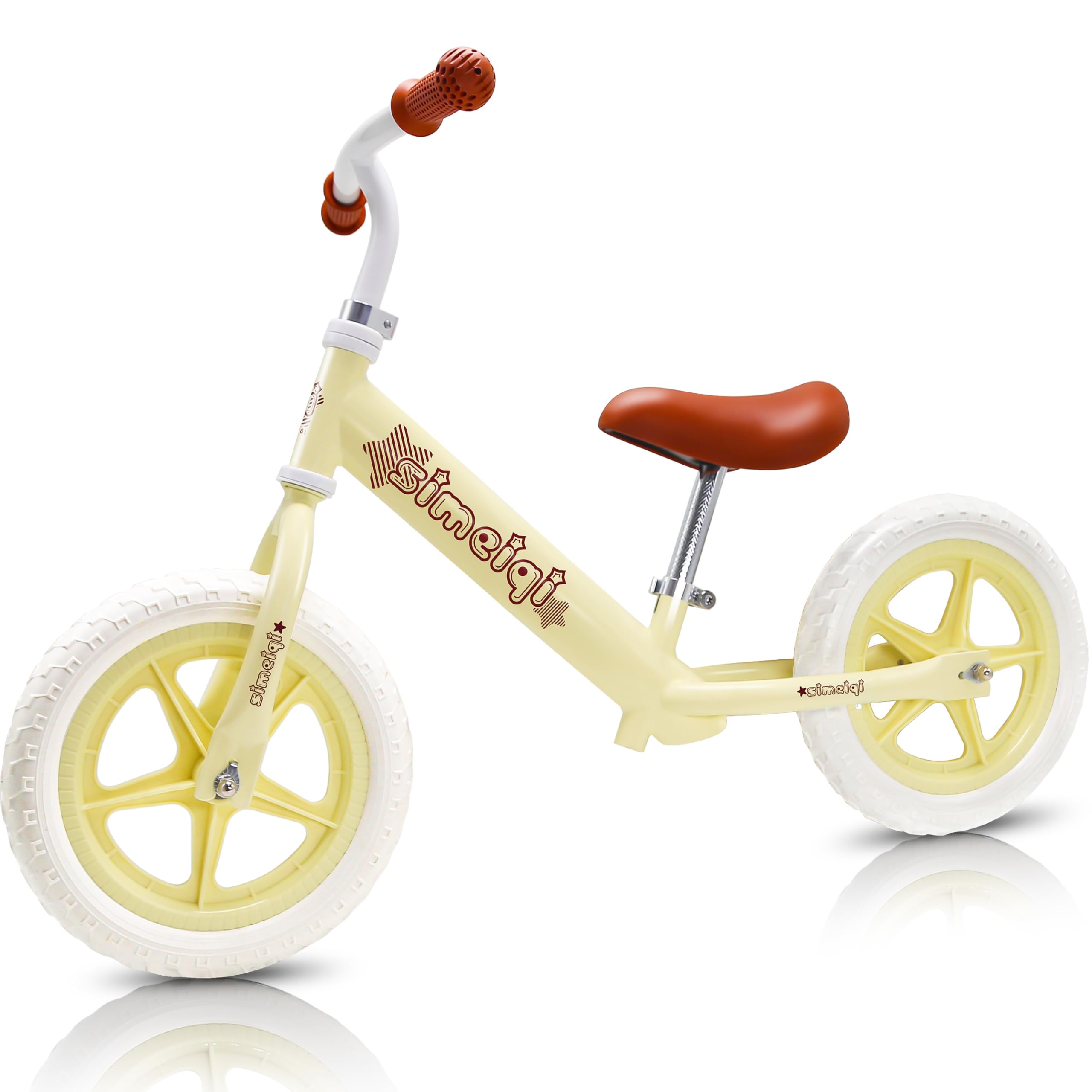 SIMEIQI Kids Balance Bike 12 Inch Children Balance Bike No Pedal Toddler Training Bicycles Lightweight Ajustable Handlebar and Seat