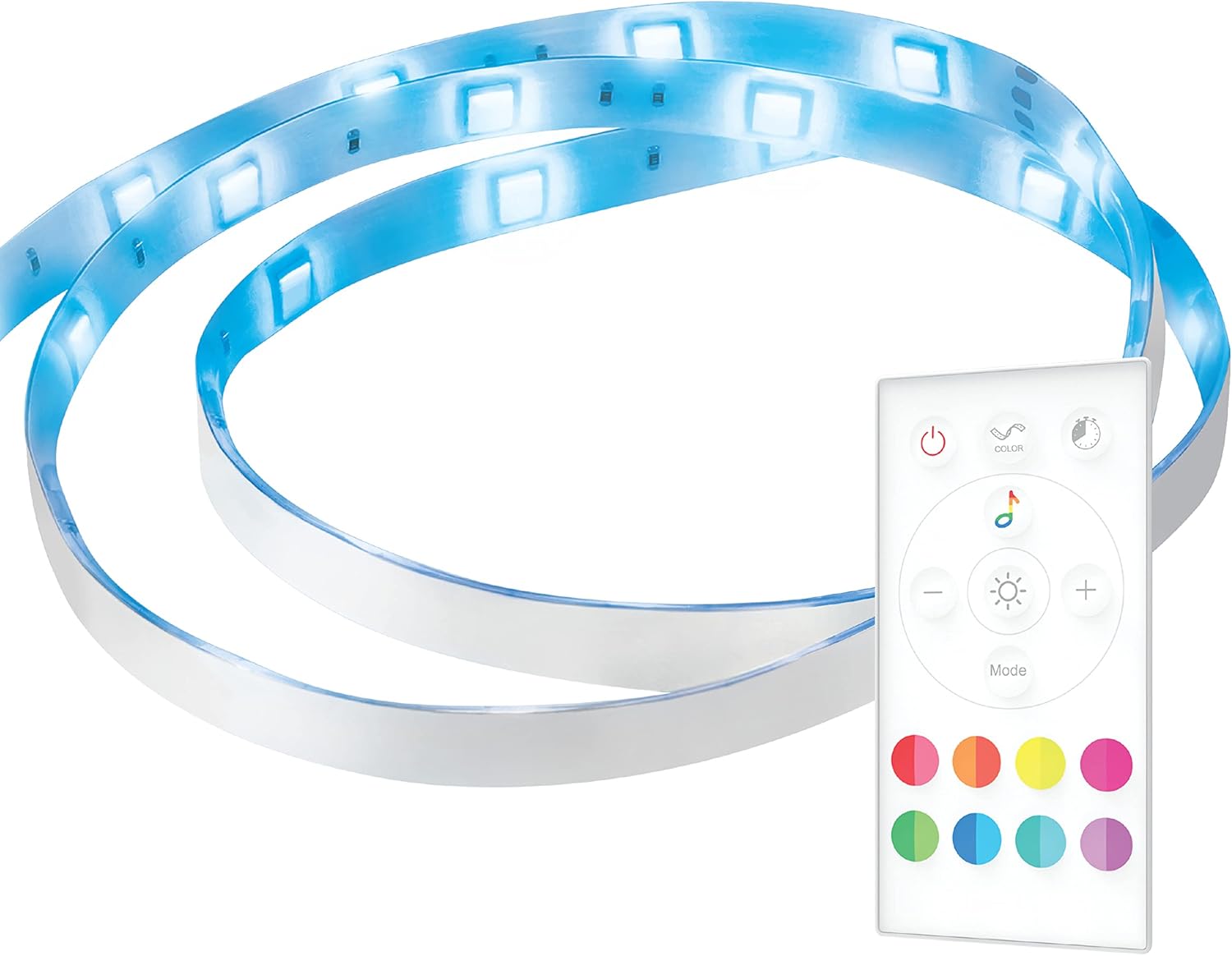 GE LED+ Color Changing Light Strip, 16 Colors + White, Music Syncing Strip Light, 16-Foot, Remote Included (1 Pack) : Tools & Home Improvement
