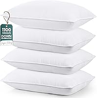 Vista 13 de Utopia Bedding Almohadas para cama para dormir, de hotel, refrescantes, para dormir de lado, espalda o boca abajo, tamaño estándar, gris, juego de 2