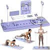 Pilates Board 2025 Upgraded, Pilates Reformer Machine Foldable Home Pilate Set Equipment Multifunctional Abdominal Workout Board Automatic Rebound