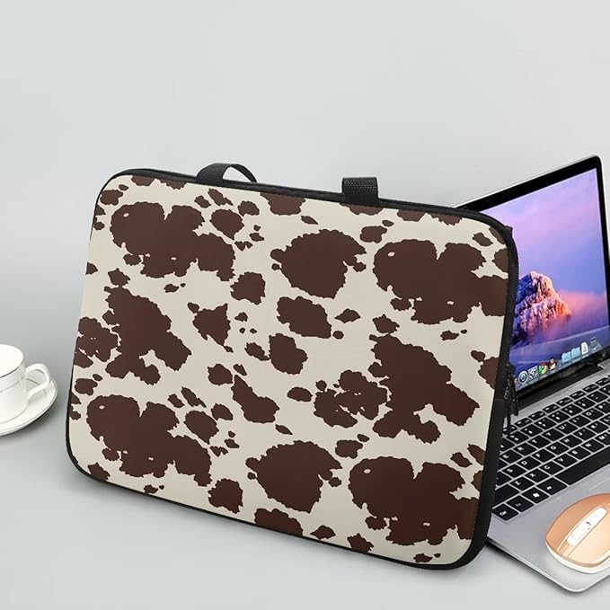 Maletín para Laptop Suhoaziia 13 Pulgadas Cuero Sintético Marrón miniatura 2
