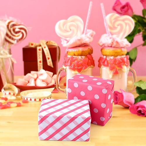 Miniatura 3 de PLULON 60 hojas de papel de seda rosa de San Valentín a granel, para bolsas de regalo, hojas de papel de seda para el hogar, cocina, manualidades,