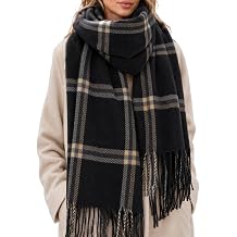 Tavaleu Winter Scarf for Women Oversized Long Blanket Plaid Shawl Wrap