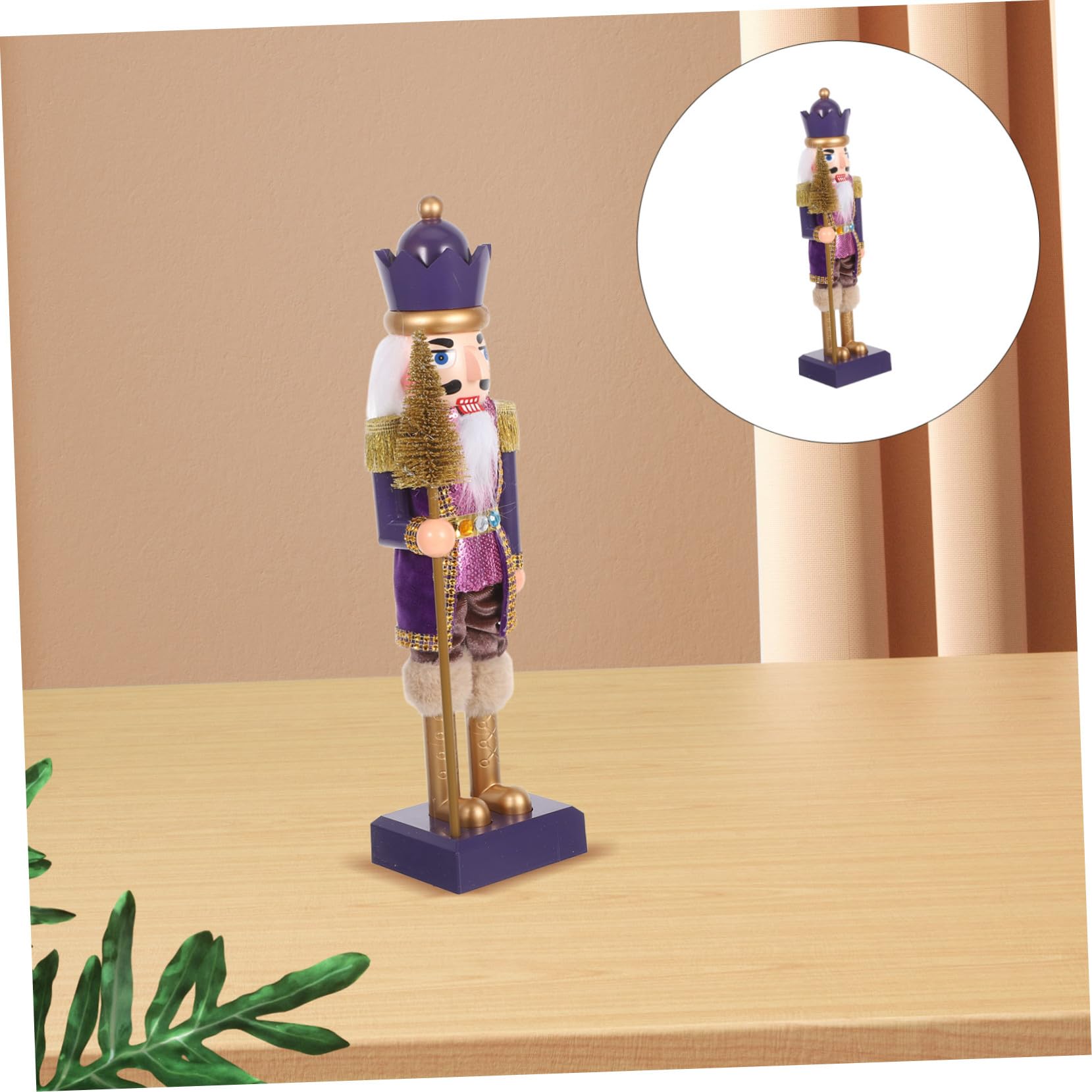 STOBAZA Nussknacker-Soldat Figur Traditionell Weihnachten Spielzeug Dekoration aus Kunststoff für Kaminsims oder Schreibtisch