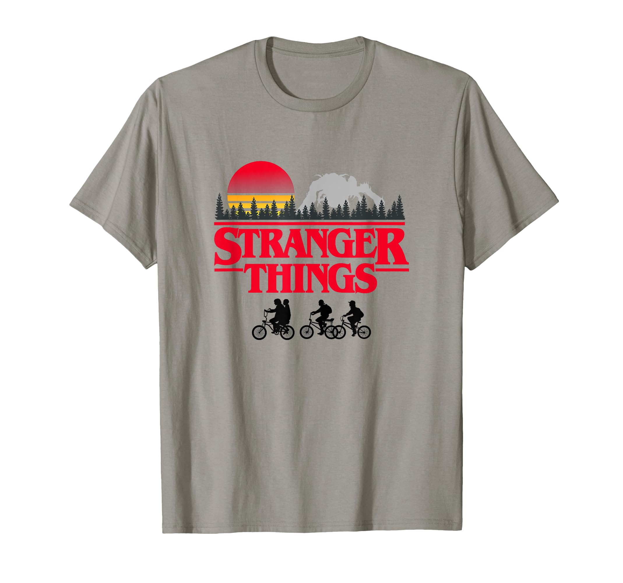 Stranger Things Retro Vintage Sunset Group Bike Silhouettes T-Shirt