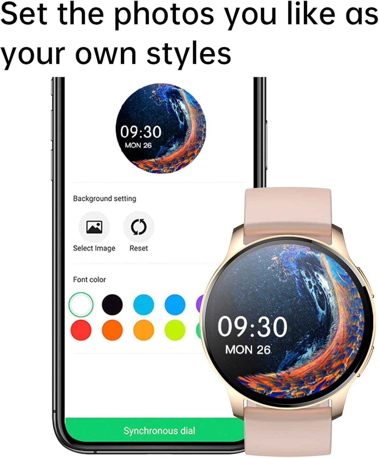Smart Watches for Women Fitness Tracker Fitness Watch with Heart Rate Monitor Sleep Monitoring Multiple Sport Modes Pedometer Calorie for Android iOS