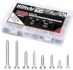 Hilitchi 285-Piece Stainless Steel Phillips Flat Head Self Tapping Screw Assortment Kit (Flat Head)