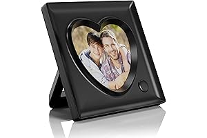 Heartfelt Reflections: 3.9x3.9" Love Heart Shape Voice-Activated Photo Frame