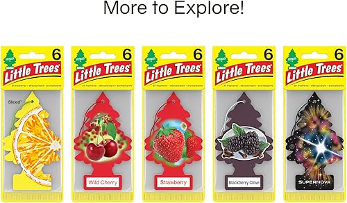 Miniatura 138 de Little Trees - Ambientador de árbol colgante que proporciona un aroma de larga duración para auto u hogar. Aroma Leather, 4 paquetes de 6