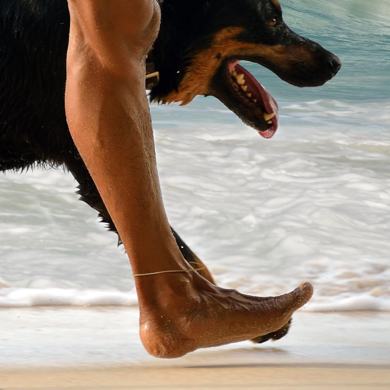 14K Gold Anklets for Women Gold Ankle Bracelet for Women Waterproof Rope Chain Ankle Bracelet for Men 2mm Thin Golden Anklets Jewelry for Women & Men 9/10/11in - Image 5