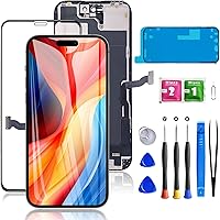 Vista 11 de para iPhone 15 Plus Reemplazo de pantalla de 6.7 pulgadas, ensamblaje frontal de pantalla táctil LCD digitalizador 3D con sello