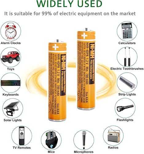 Miniatura 6 de Paquete de 6 pilas AAA recargables HHR-4DPA NI-MH para Panasonic 1.2 V 700 mAh AAA batería recargable para teléfonos inalámbricos