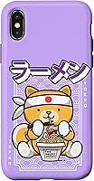 Vista 4 de Funda Kawaii para iPhone 15 Ramen Dog Shiba Ramen Fideos Estilo Japonés