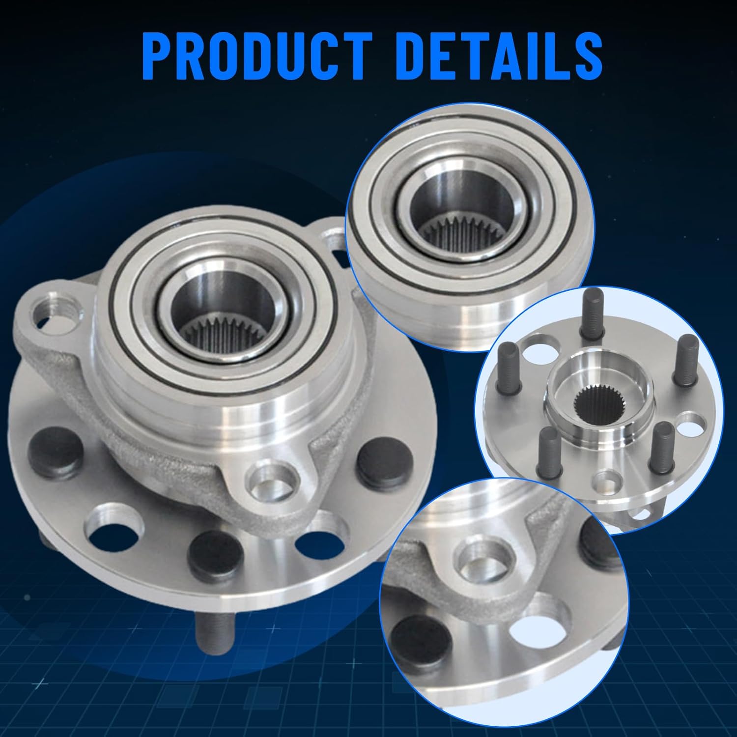 513017K Front Wheel Hub and Bearing Assembly for Chevy for Buick for Cadillac for Pontiac Hub Bearing