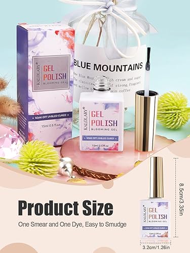 Miniatura 5 de Kalolary Blooming - Esmalte de uñas de gel, esmalte de uñas transparente UV LED para efecto de propagación, grafiti, mármol, flores, acuarela,