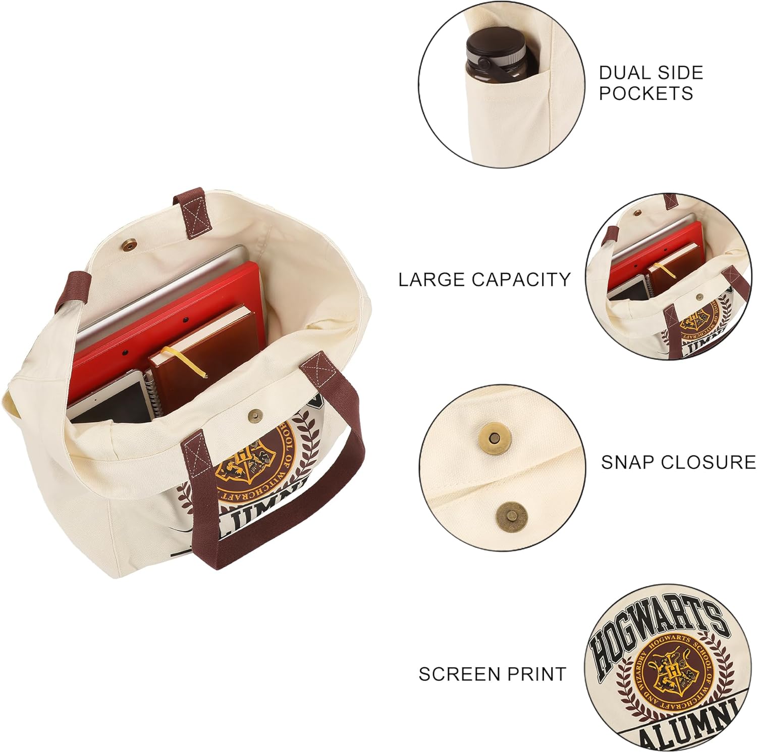 Bioworld Adult 15.5" Canvas Tote Bag - Image 5