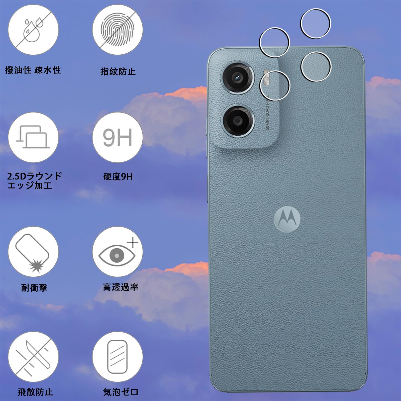 Amazon.co.jp: 対応 Motorola moto g05 ガラスフィルム 2枚 + 2枚 対応