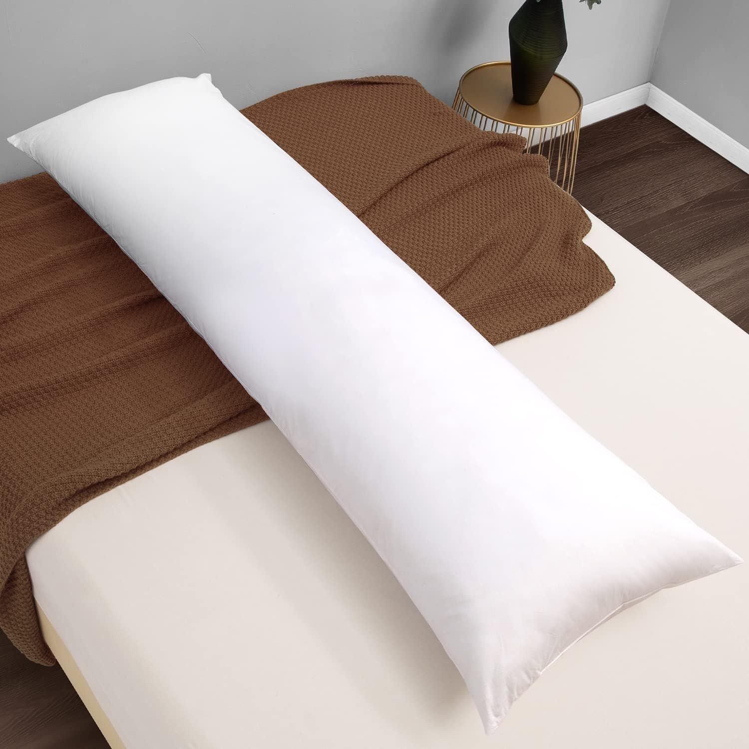ELEMUSE Extra Long Full Body Pillow Insert for Adults, Ultra Soft Dakimakura Pillow for Anime, Bed Pillow for Side Sleeper, 63 x 20 Inch (160 x 50cm)