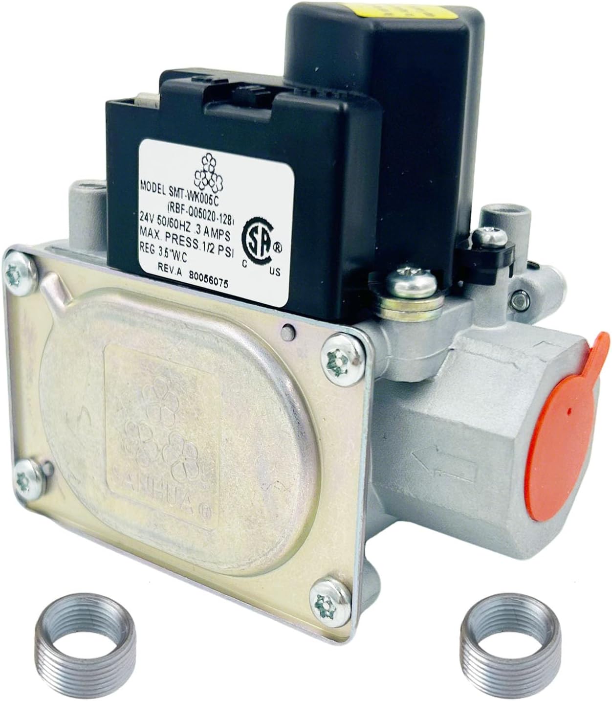 MENSI Gas Single Stage Main Valve Replace for White Rodgers 36G22-254 Gas Heating Furnace Valve, Part for Goodman PN No. 0151M00013 B1282628S B12826-28 B1282614 B12826-14 36G22Y-202 VR8215S121