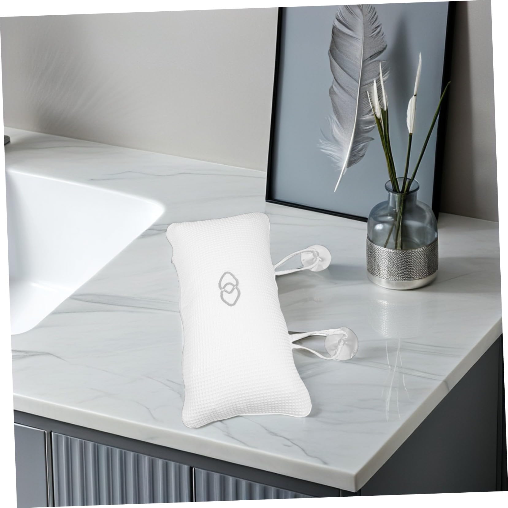 FOMIYES 3 Pezzi Cuscini Bagno Ergonomici con Ventose Supporto Rapido Asciutto per e Cuscino Vasca Bagno Hotel e Spa Design Elegante e Confortevole