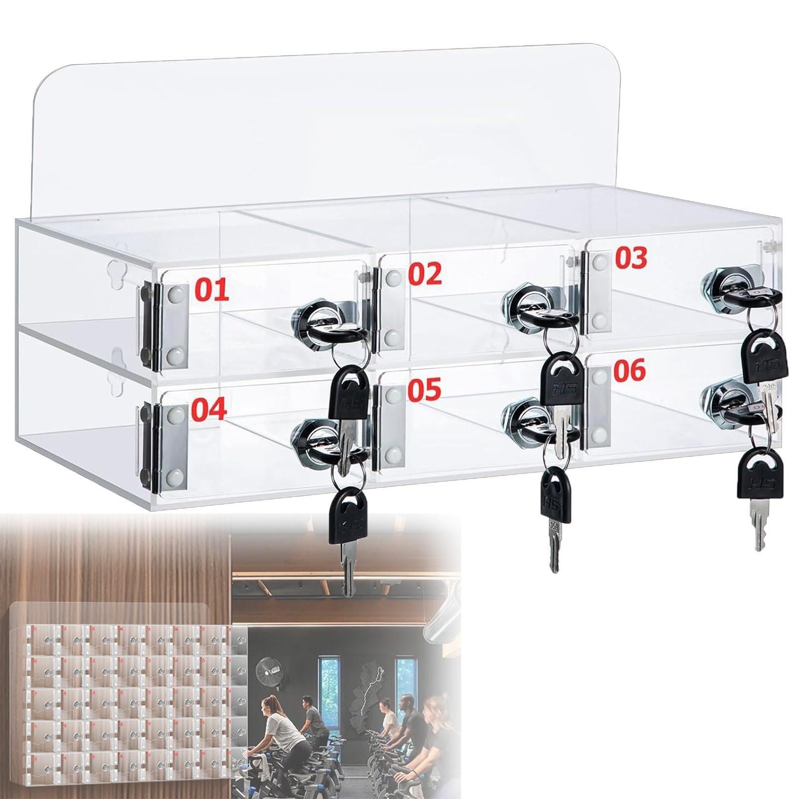 Caja de Almacenamiento para teléfono móvil Soporte acrílico para teléfono móvil Caja de Almacenamiento de Escritorio Caja de Almacenamiento para teléfono móvil montada en la Pared armari
