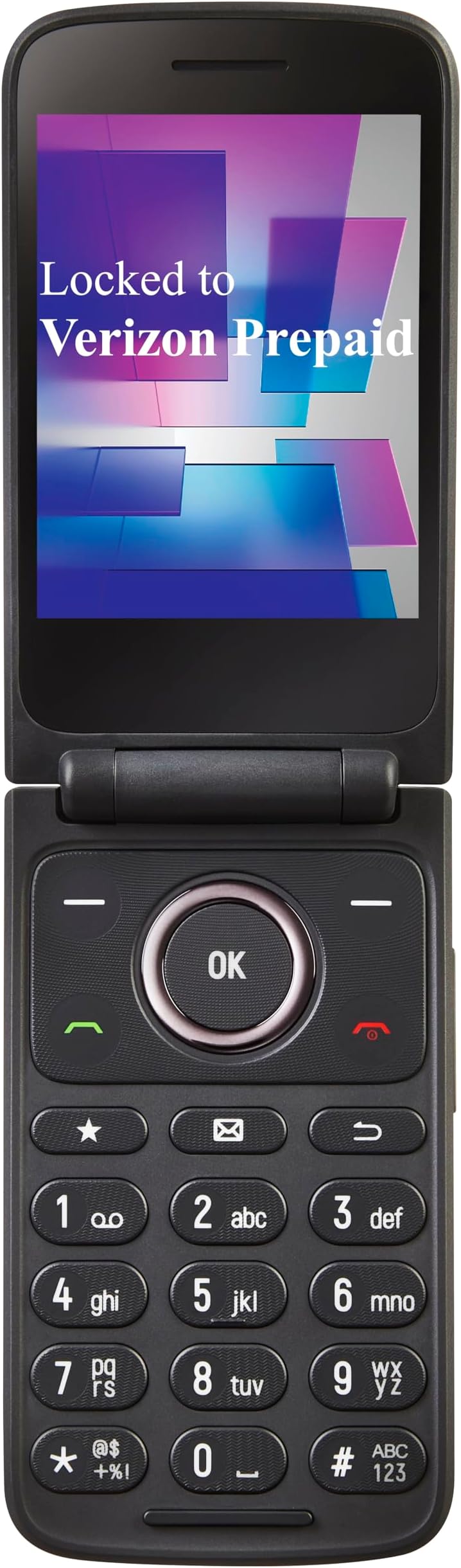 Prepaid TCL Go Flip 7 (T435S), 4G LTE Flip Phone, Easy-to-Use with Large Buttons, External Display, Long Battery Life - Locked to Verizon Prepaid-NOT Compatible VZ Post Paid