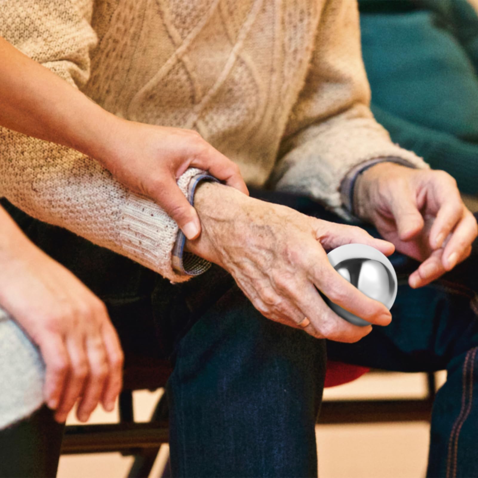 Metall Massagebälle 1 Satz für Handübungen und Physiotherapie