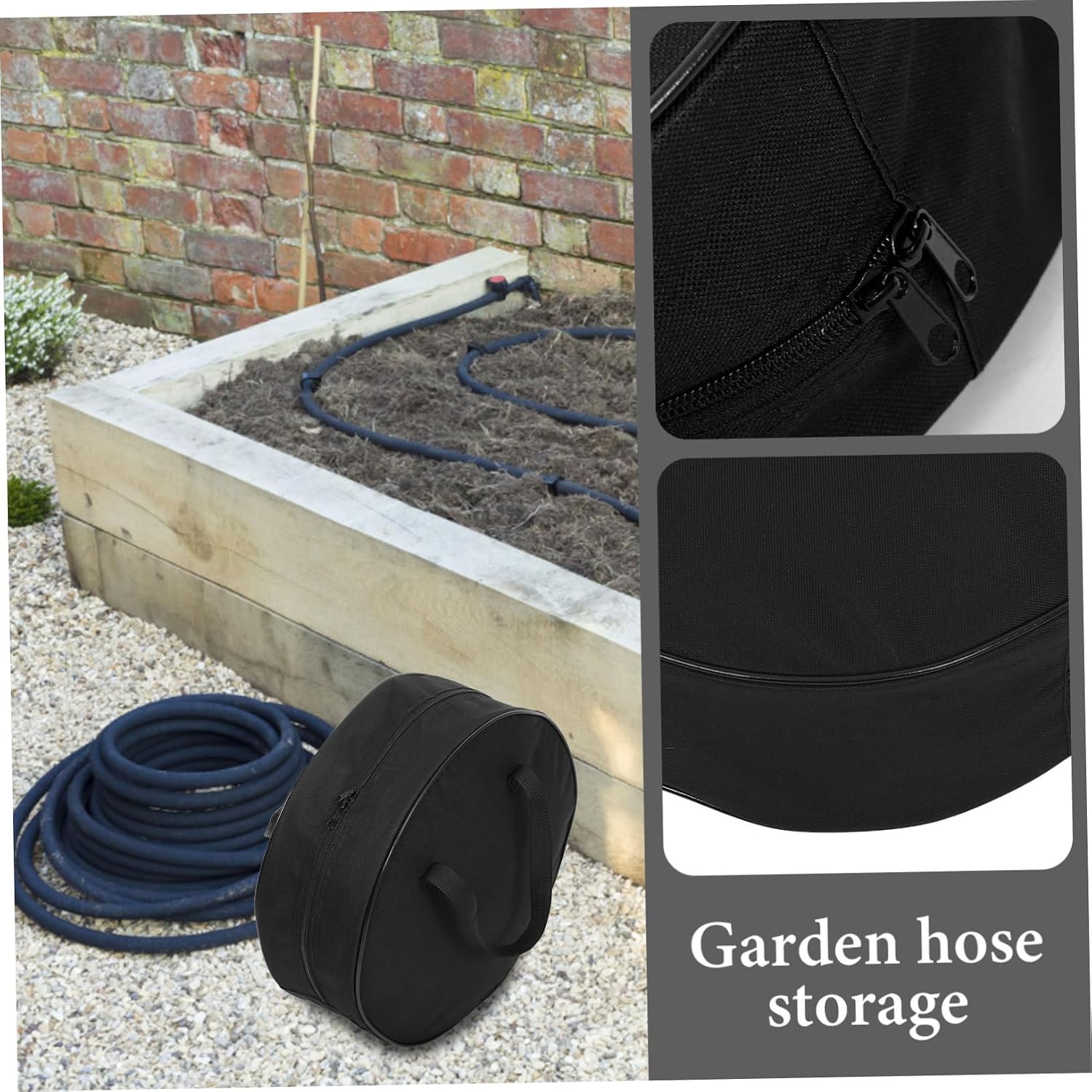 DOITOOL Rv Hose Organizer Bag Capacity Storage for Cables Hoses Tools Heavy Duty Zippered Design for Easy Portability for Gardens Garages and Rvs