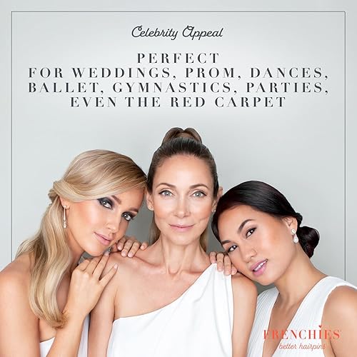 Miniatura 8 de Frenchies Pinzas de pelo francesas extra suaves ultra flocadas los pasadores de pelo francés para moños, peinados de boda, extensiones de cabello +