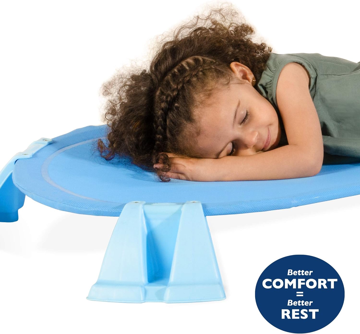 Foundations Podz Daycare Cots for Children, 1 Pack, Standard Size, Lightweight and Stackable, Breathable Mesh, Superior and Durable Design, No Assembly Required, Blue