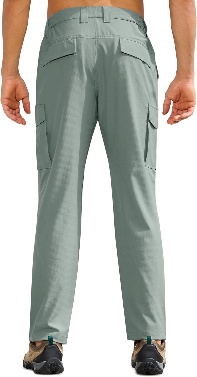 MOURCE Hiking Pants Men Lightweight - Water Resistant Quick Dry Outdoor Cargo Pants for Men with 8 Pockets - Image 5