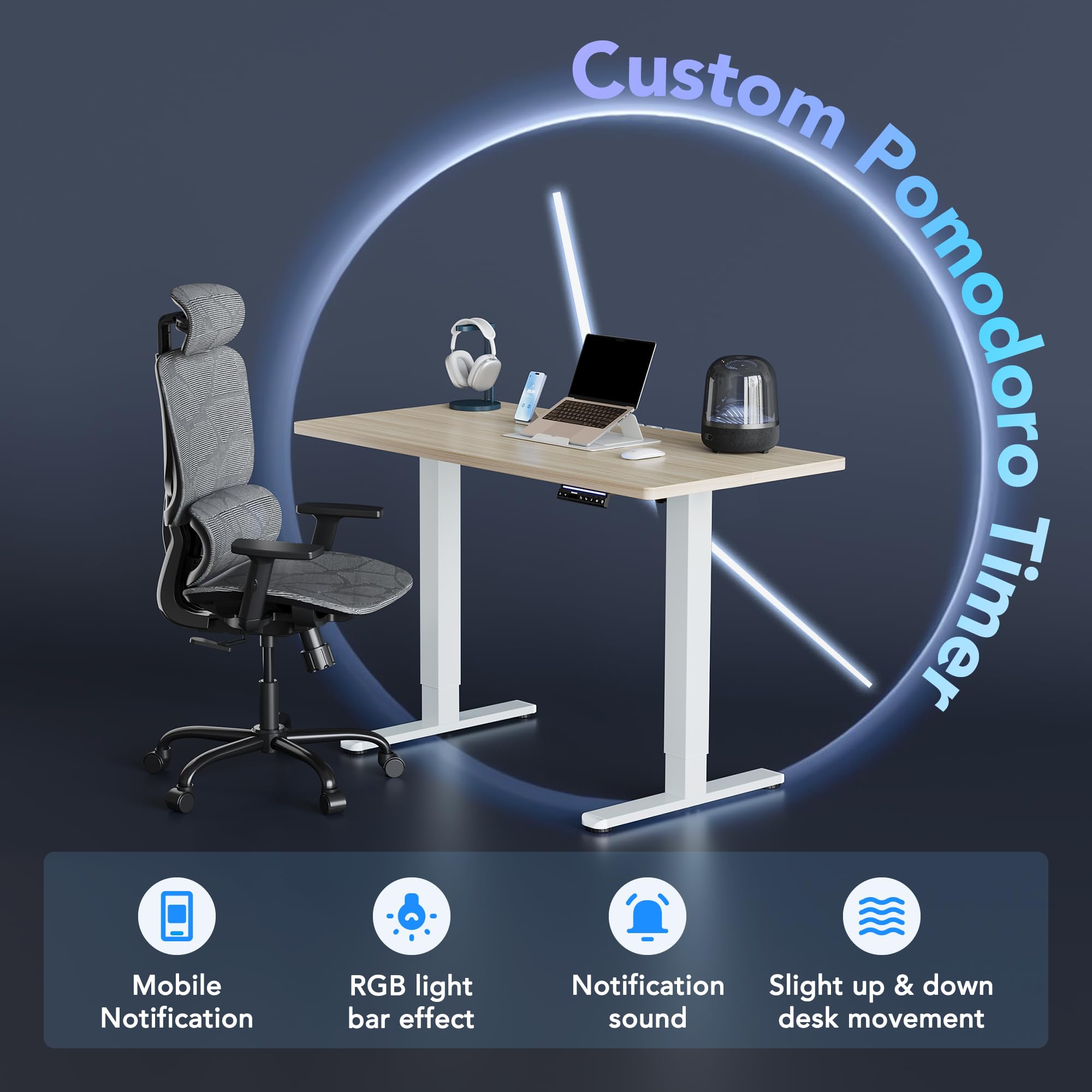HUANUO AI-Powered Smart Standing Desk (32-inch) Gallery Image