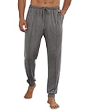 Men's Pajama Pants Ultra Lightweight Pjs Bottoms Soft Sleep Jogger Pants with Pocket Drawstring