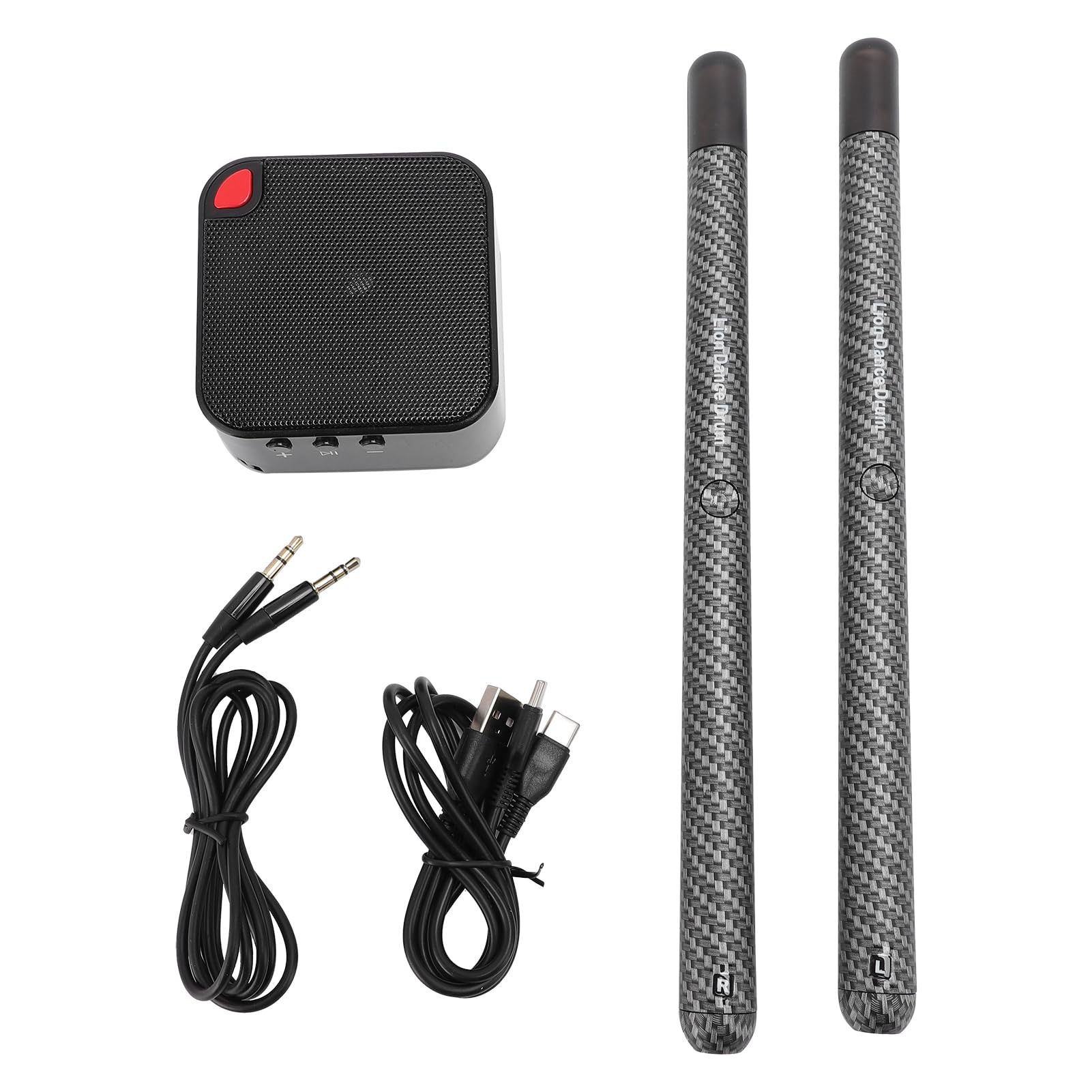 Asixxsix Elektronisches Schlagzeug-Set, Trommeln überall und Jederzeit Spielen, Air-Drum-Sticks-Set, Leises Erlebnis, 2 Klangoptionen, Air-Drumsticks für Anfänger, Erwachsene, Kinder,