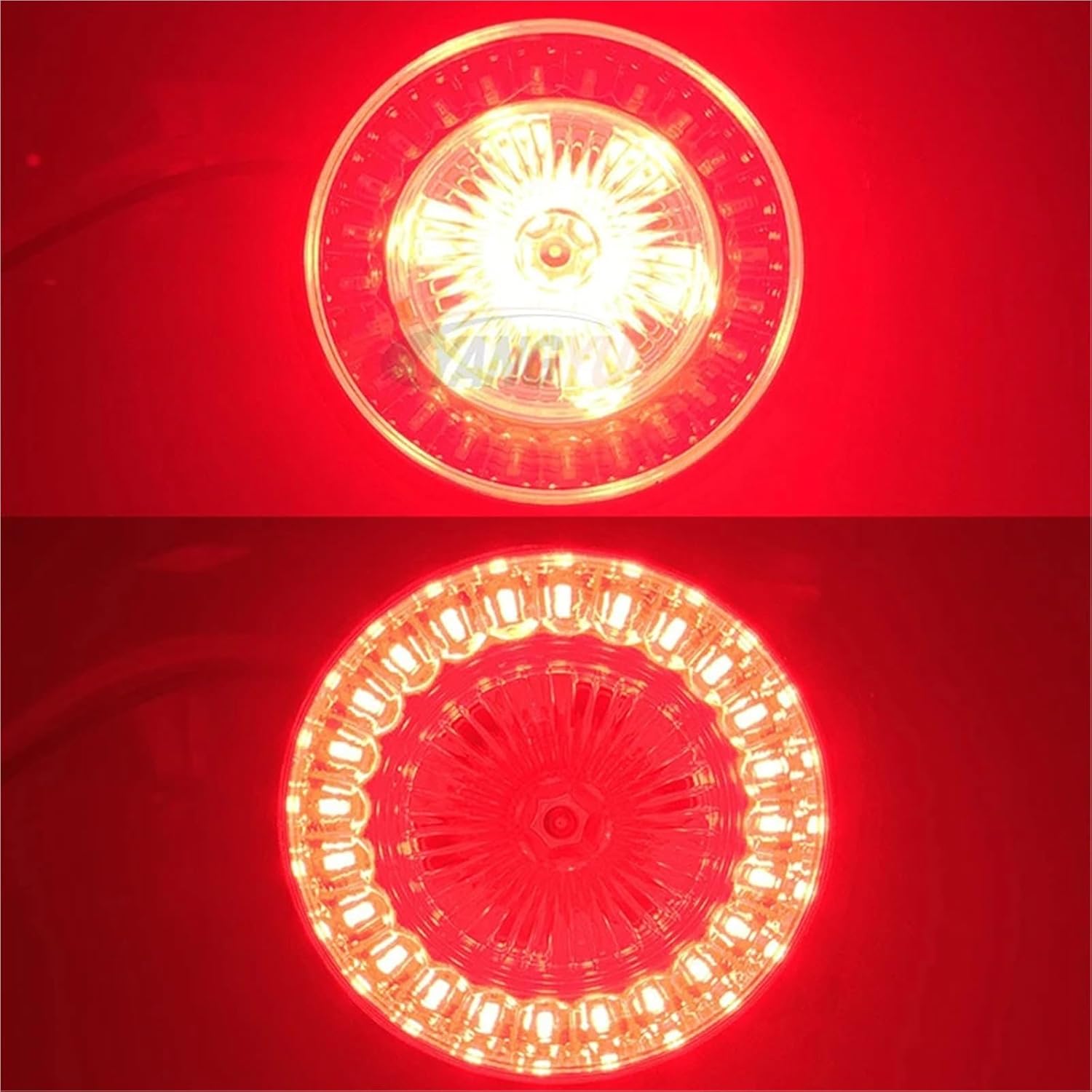 Motorcycle Bullet Turn Signal Indicator Light Lamp 1157 LED Inserts For Touring Sportster Glide Dyna FLSTF CVO(White and yellow)