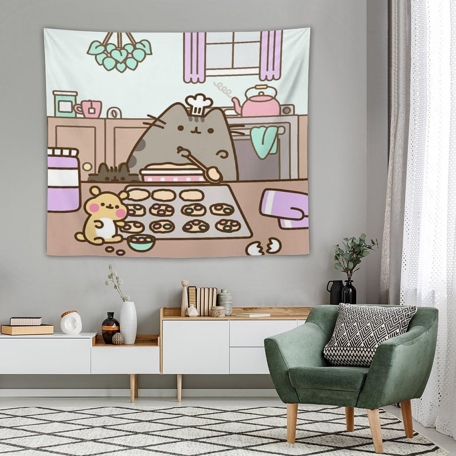 Amazon.co.jp: Pusheen The Cat プシーン キャットタペストリー多機能