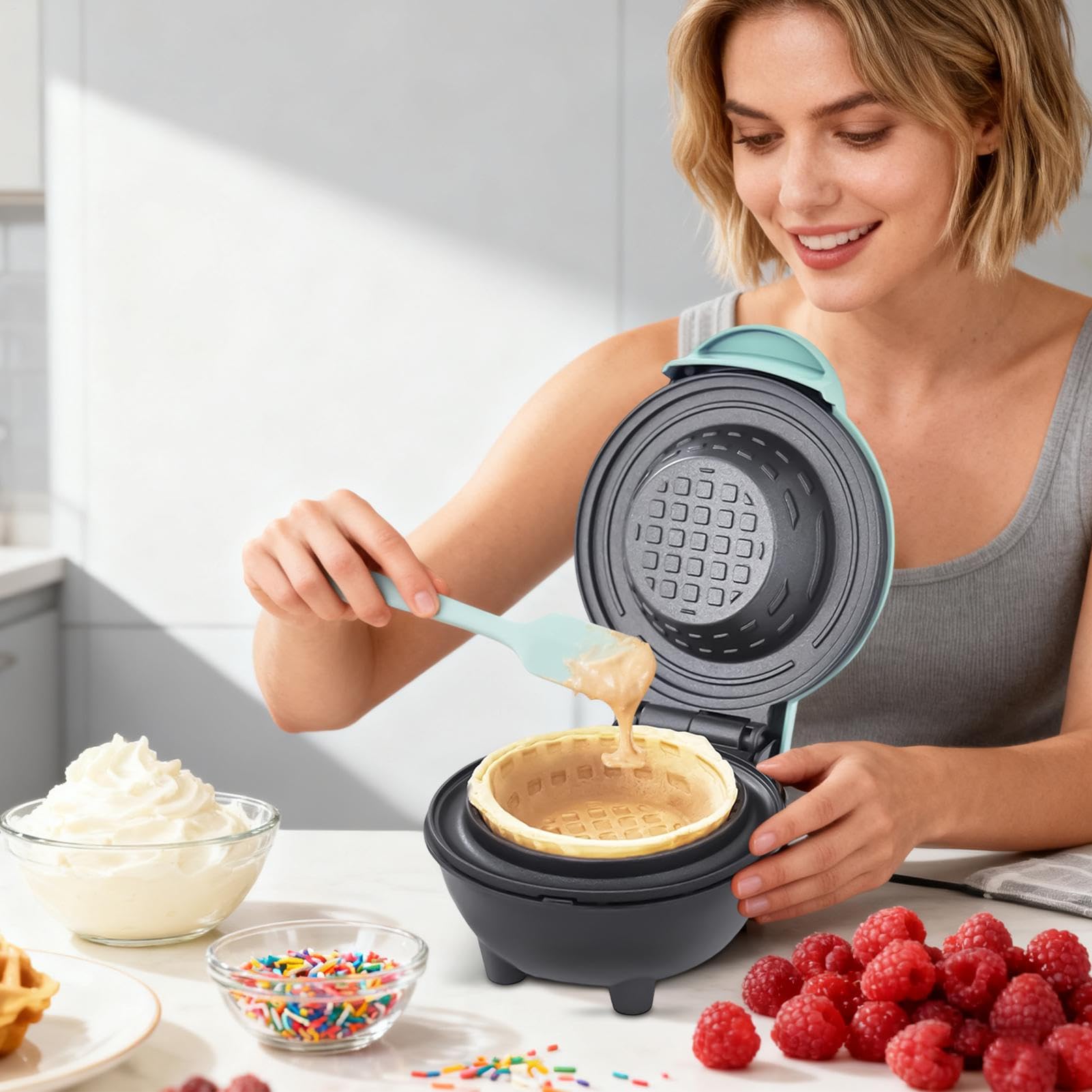 Máquina De Conos De Electrodomésticos De Cocina Con Calentamiento Uniforme