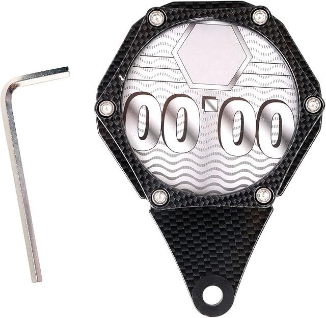LQKYWNA Motorbike Tax Disc Holder, Motorcycle Tax Disc Permit Holder, Waterproof Metal Alloy Tax Disc Holder for Scooter with Hex Wrench
