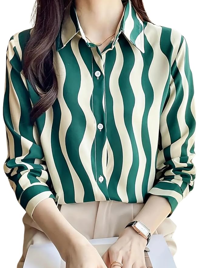 GRECIILOOKS Women's Stylish Long Shirt Top