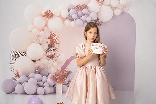 Miniatura 4 de Kate 7x5ft2.2x1.5m globos morados decoración telón de fondo de fiesta de cumpleaños, boda, recepción, tela impresa sin costuras, fondo de fotografía