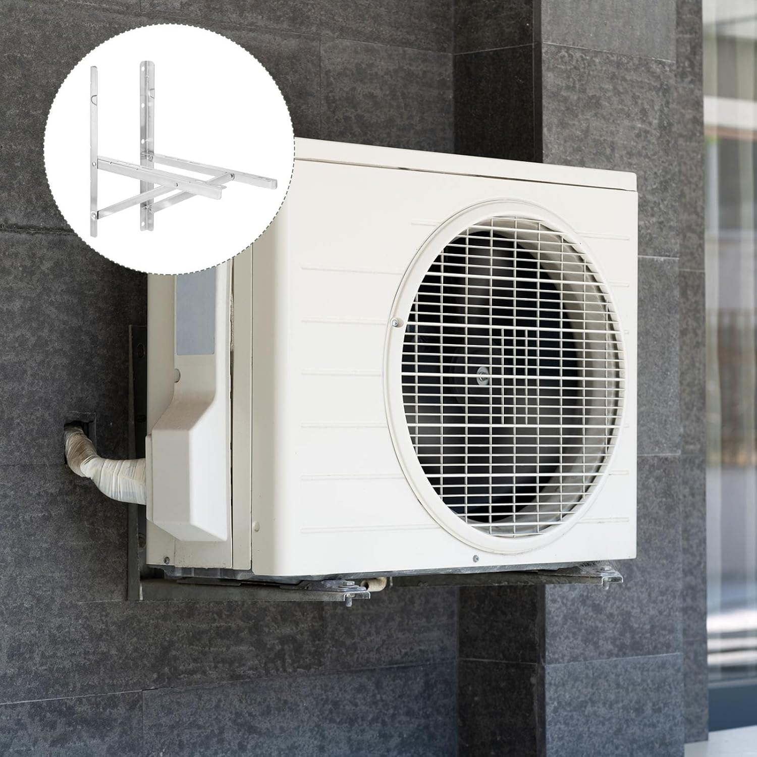 YOKIVE Mini Split Wall Mounting Bracket, Supports 9000-36000BTU & Up to 570lbs of Condenser, Great for Heat Pump Systems