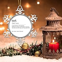 Vista 2 de Adornos colgantes de árbol de Navidad con definición de gato, lindo regalo para amantes de las mascotas, nombre de definición, recuerdo