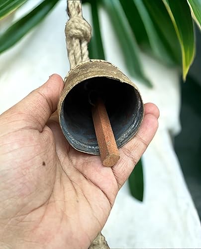 Miniatura 6 de Mango Gifts Shabby Chic rústico granero 4 campanas de vaca en racimo vintage colgantes campanas de viento de metal armonía Navidad campanas de vaca