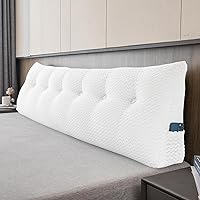 Vista 27 de Cabecera triangular grande, respaldo de cuña y soporte de posicionamiento, almohadas de lectura, almohadas de cuña para cama de día con funda