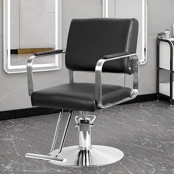 tinysiry Hydraulic Barber Chair, Height Adjustable Salon Styling Chair with 360  Swivel & Reclining Backrest, Professional Hairdressing Chair Salon Barber Chair for Barbershop, Beauty Spa Equipment