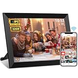 FRAMEO Digital Photo Frame, 10.1 Inch WiFi Digital Picture Frame with 1280x800 IPS HD Touch Screen, 32GB Storage Auto-Rotate Wall Mountable Easy Share Photos or Videos via Frameo App from Anywhere
