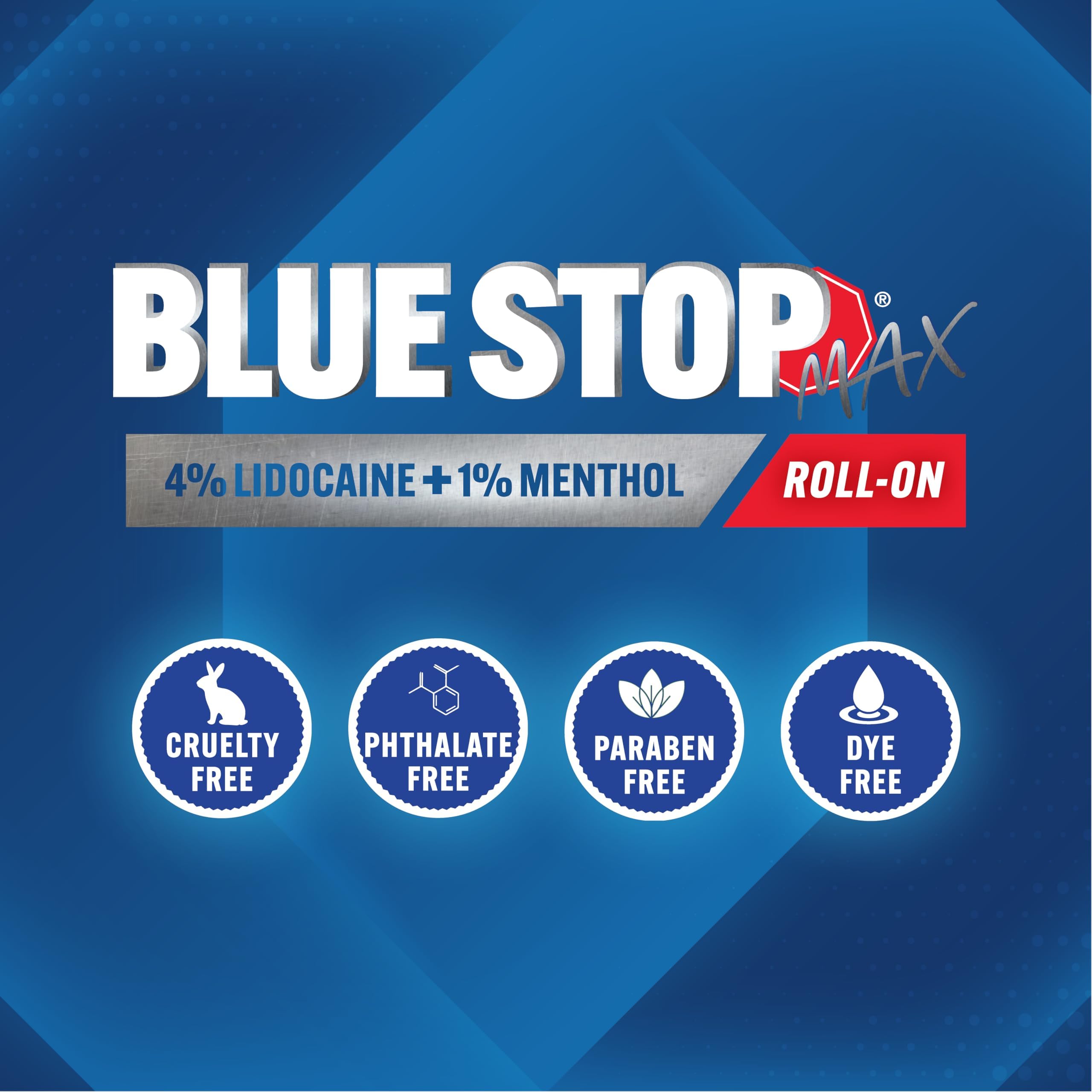 Blue Stop Max Lidocaine Roll On Maximum Strength, 4% Lidocaine — Amazon image 4